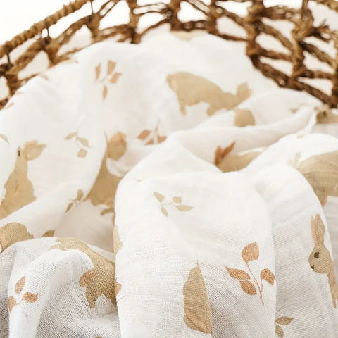 Muslin bunny blanket