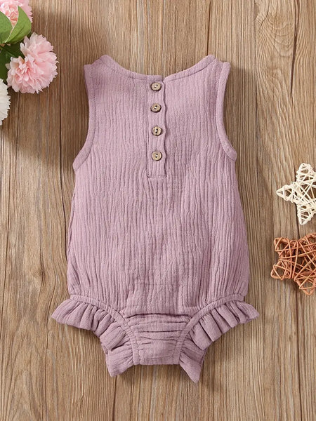 Muslin body suit pink