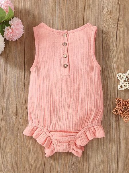 Muslin body suit pink