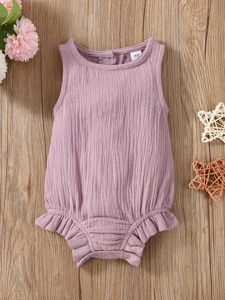 Muslin body suit pink