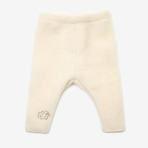 Merino wool newborn pants beige/ecru