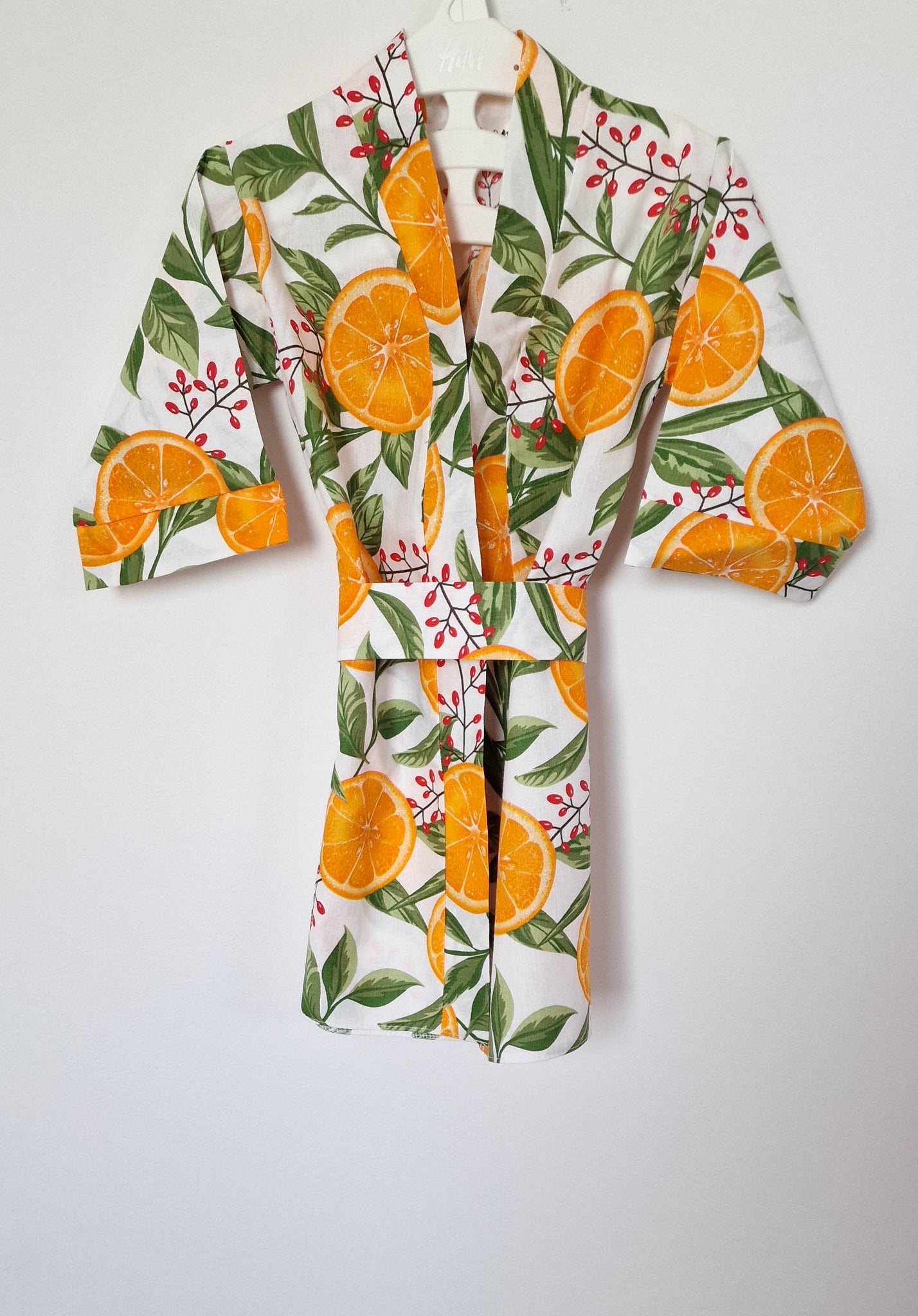 Baby Kimono Amalfi Mandarine Cotton - OhKimono