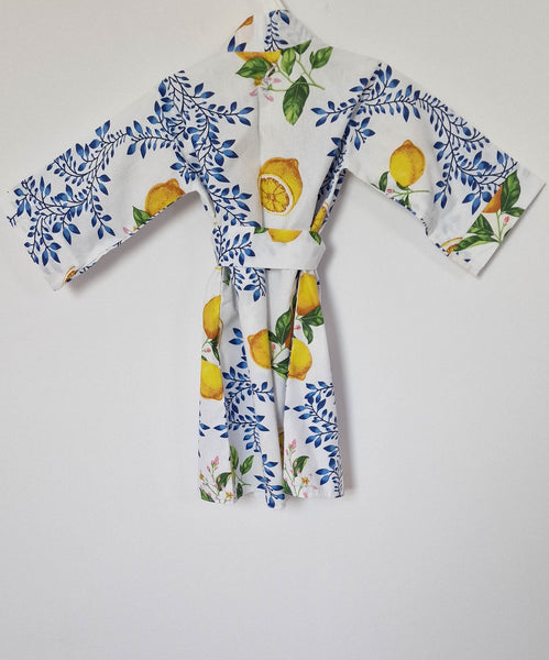 Baby Kimono Amalfi Lemon Cotton - OhKimono